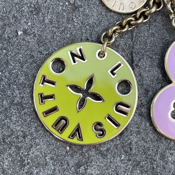 LOUIS VUITTON Key ring holder Key chain Bag charm AUTH Portocre Looping - Picture 4 of 9